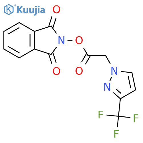 1,3-dioxo-2,3-dihydro-1H-isoindol-2-yl 2-[3-(trifluoromethyl)-1H-pyrazol-1-yl]acetate structure