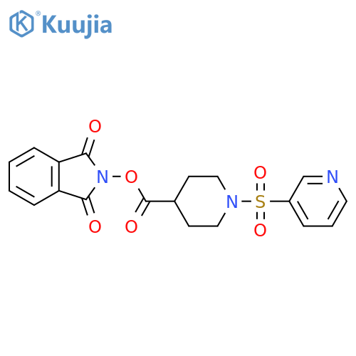 1,3-dioxo-2,3-dihydro-1H-isoindol-2-yl 1-(pyridine-3-sulfonyl)piperidine-4-carboxylate structure