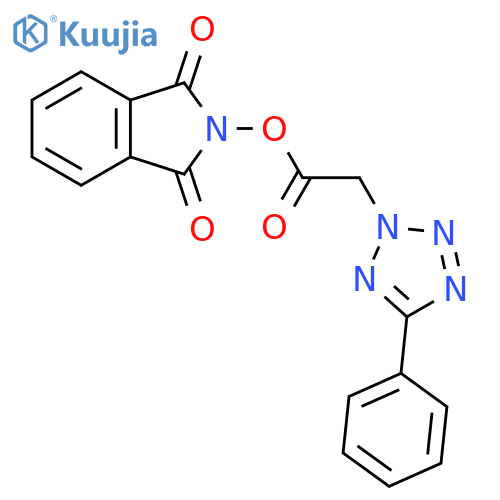 1,3-dioxo-2,3-dihydro-1H-isoindol-2-yl 2-(5-phenyl-2H-1,2,3,4-tetrazol-2-yl)acetate structure