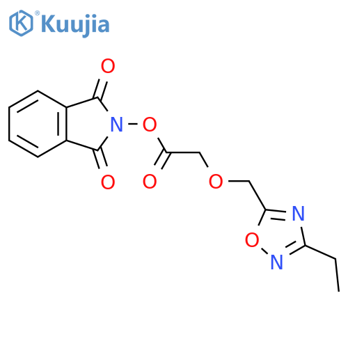 1,3-dioxo-2,3-dihydro-1H-isoindol-2-yl 2-[(3-ethyl-1,2,4-oxadiazol-5-yl)methoxy]acetate structure