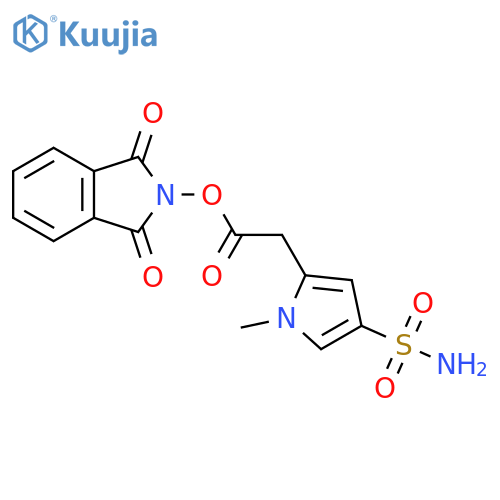1,3-dioxo-2,3-dihydro-1H-isoindol-2-yl 2-(1-methyl-4-sulfamoyl-1H-pyrrol-2-yl)acetate structure