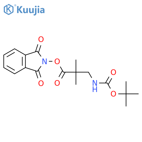 1,3-dioxo-2,3-dihydro-1H-isoindol-2-yl 3-{[(tert-butoxy)carbonyl]amino}-2,2-dimethylpropanoate structure