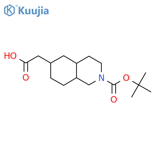 2-[2-[(2-Methylpropan-2-yl)oxycarbonyl]-3,4,4a,5,6,7,8,8a-octahydro-1H-isoquinolin-6-yl]acetic acid structure