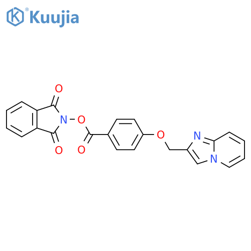 1,3-dioxo-2,3-dihydro-1H-isoindol-2-yl 4-({imidazo[1,2-a]pyridin-2-yl}methoxy)benzoate structure