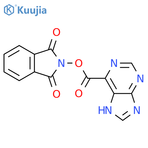 1,3-dioxo-2,3-dihydro-1H-isoindol-2-yl 7H-purine-6-carboxylate structure
