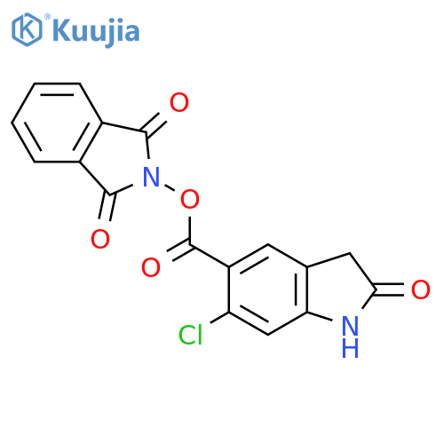 1,3-dioxo-2,3-dihydro-1H-isoindol-2-yl 6-chloro-2-oxo-2,3-dihydro-1H-indole-5-carboxylate structure
