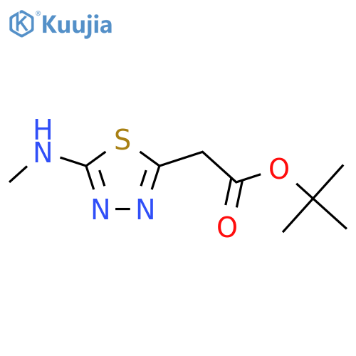 Tert-butyl 2-[5-(methylamino)-1,3,4-thiadiazol-2-yl]acetate structure