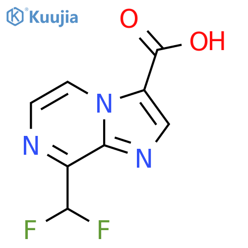 8-(Difluoromethyl)imidazo[1,2-a]pyrazine-3-carboxylic acid structure