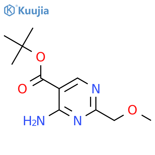 Tert-butyl 4-amino-2-(methoxymethyl)pyrimidine-5-carboxylate structure
