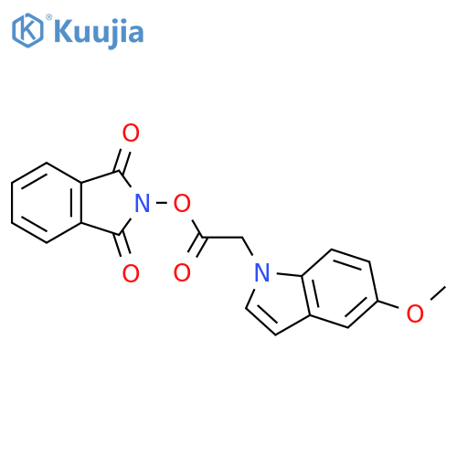 1,3-dioxo-2,3-dihydro-1H-isoindol-2-yl 2-(5-methoxy-1H-indol-1-yl)acetate structure