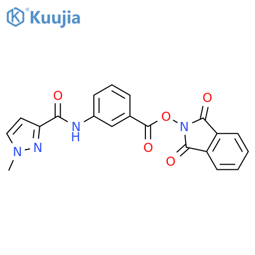 1,3-dioxo-2,3-dihydro-1H-isoindol-2-yl 3-(1-methyl-1H-pyrazole-3-amido)benzoate structure