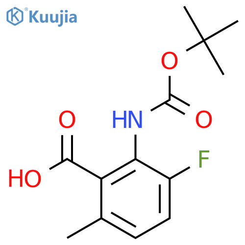 2-{[(Tert-butoxy)carbonyl]amino}-3-fluoro-6-methylbenzoic acid structure