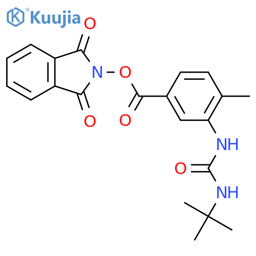 1,3-dioxo-2,3-dihydro-1H-isoindol-2-yl 3-[(tert-butylcarbamoyl)amino]-4-methylbenzoate structure