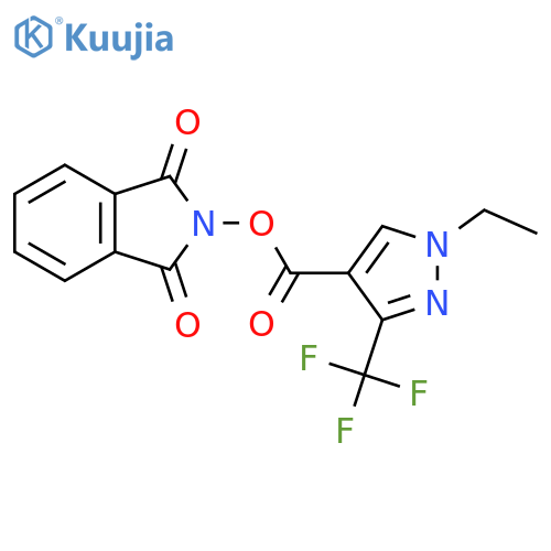 1,3-dioxo-2,3-dihydro-1H-isoindol-2-yl 1-ethyl-3-(trifluoromethyl)-1H-pyrazole-4-carboxylate structure