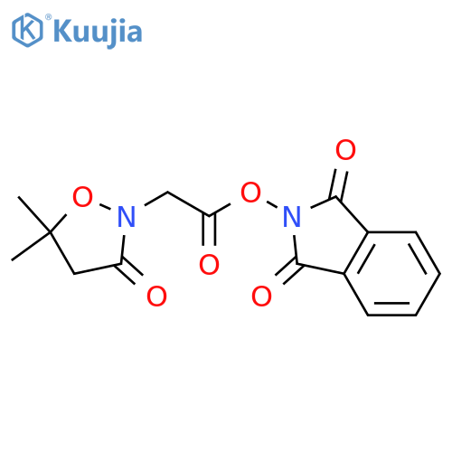 1,3-dioxo-2,3-dihydro-1H-isoindol-2-yl 2-(5,5-dimethyl-3-oxo-1,2-oxazolidin-2-yl)acetate structure