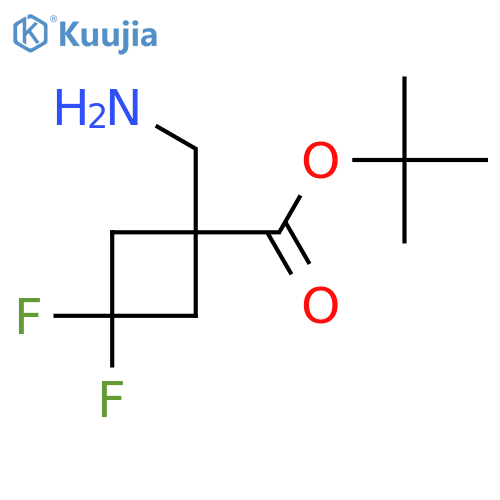 Tert-butyl 1-(aminomethyl)-3,3-difluorocyclobutane-1-carboxylate structure