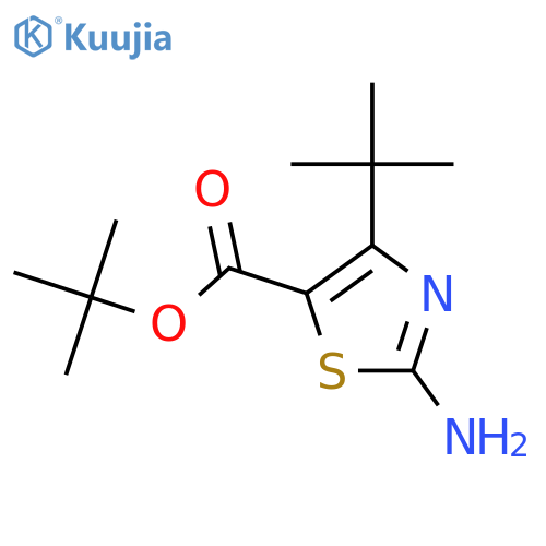 Tert-butyl 2-amino-4-tert-butyl-1,3-thiazole-5-carboxylate structure