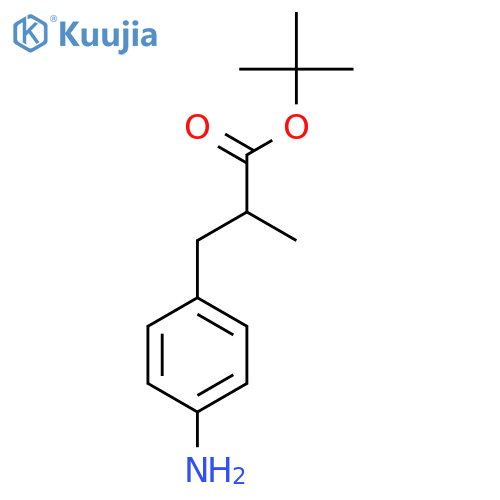Tert-butyl 3-(4-aminophenyl)-2-methylpropanoate structure