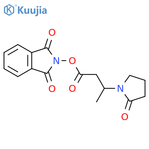 1,3-dioxo-2,3-dihydro-1H-isoindol-2-yl 3-(2-oxopyrrolidin-1-yl)butanoate structure