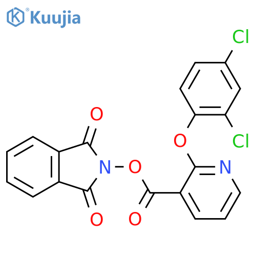 1,3-dioxo-2,3-dihydro-1H-isoindol-2-yl 2-(2,4-dichlorophenoxy)pyridine-3-carboxylate structure