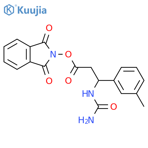 1,3-dioxo-2,3-dihydro-1H-isoindol-2-yl 3-(carbamoylamino)-3-(3-methylphenyl)propanoate structure