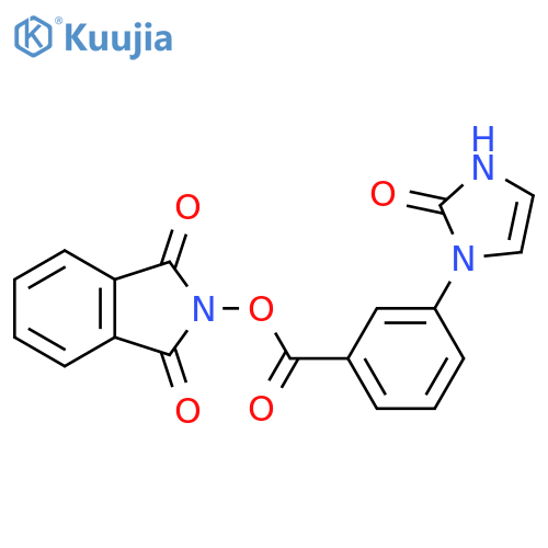 1,3-dioxo-2,3-dihydro-1H-isoindol-2-yl 3-(2-oxo-2,3-dihydro-1H-imidazol-1-yl)benzoate structure