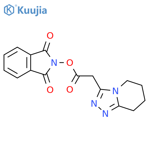 1,3-dioxo-2,3-dihydro-1H-isoindol-2-yl 2-{5H,6H,7H,8H-[1,2,4]triazolo[4,3-a]pyridin-3-yl}acetate structure