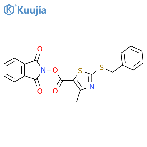 1,3-dioxo-2,3-dihydro-1H-isoindol-2-yl 2-(benzylsulfanyl)-4-methyl-1,3-thiazole-5-carboxylate structure