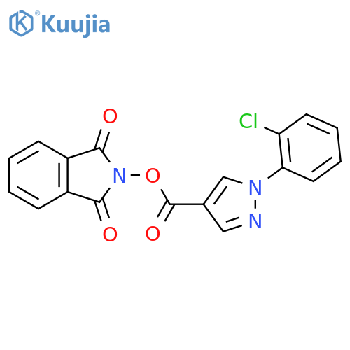 1,3-dioxo-2,3-dihydro-1H-isoindol-2-yl 1-(2-chlorophenyl)-1H-pyrazole-4-carboxylate structure