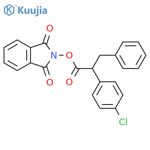 1,3-dioxo-2,3-dihydro-1H-isoindol-2-yl 2-(4-chlorophenyl)-3-phenylpropanoate structure