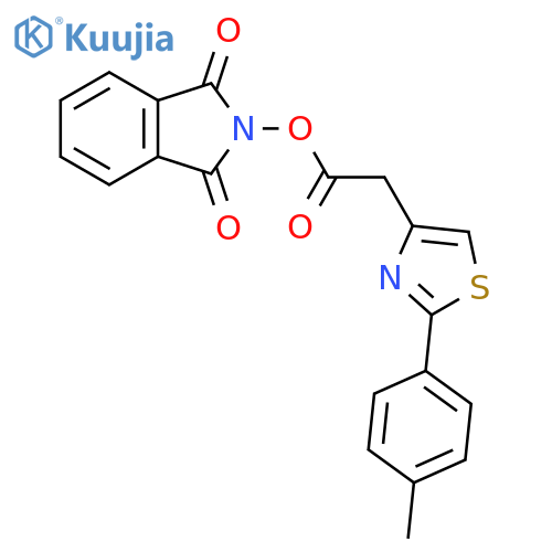 1,3-dioxo-2,3-dihydro-1H-isoindol-2-yl 2-[2-(4-methylphenyl)-1,3-thiazol-4-yl]acetate structure