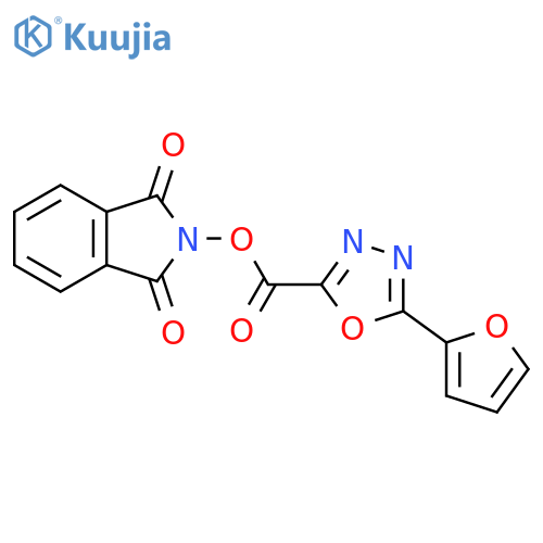 1,3-dioxo-2,3-dihydro-1H-isoindol-2-yl 5-(furan-2-yl)-1,3,4-oxadiazole-2-carboxylate structure