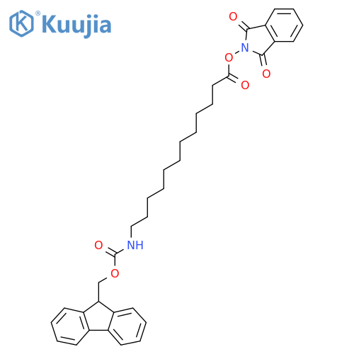 1,3-dioxo-2,3-dihydro-1H-isoindol-2-yl 12-({[(9H-fluoren-9-yl)methoxy]carbonyl}amino)dodecanoate structure