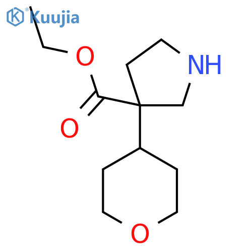 Ethyl 3-(oxan-4-yl)pyrrolidine-3-carboxylate structure