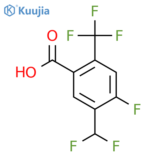 5-(Difluoromethyl)-4-fluoro-2-(trifluoromethyl)benzoic acid structure