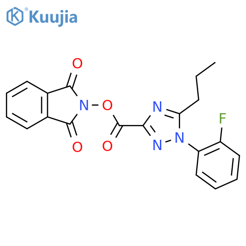 1,3-dioxo-2,3-dihydro-1H-isoindol-2-yl 1-(2-fluorophenyl)-5-propyl-1H-1,2,4-triazole-3-carboxylate structure