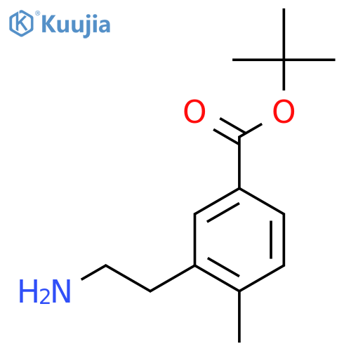 Tert-butyl 3-(2-aminoethyl)-4-methylbenzoate structure