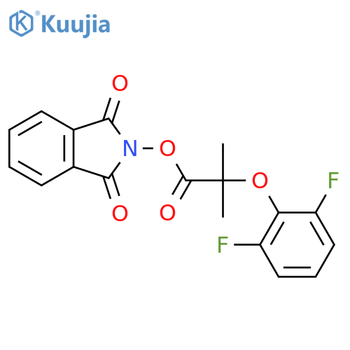 1,3-dioxo-2,3-dihydro-1H-isoindol-2-yl 2-(2,6-difluorophenoxy)-2-methylpropanoate structure