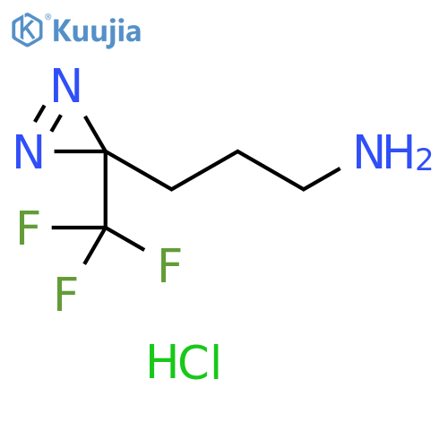 3-[3-(trifluoromethyl)-3H-diazirin-3-yl]propan-1-amine hydrochloride structure