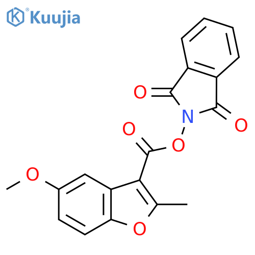 1,3-dioxo-2,3-dihydro-1H-isoindol-2-yl 5-methoxy-2-methyl-1-benzofuran-3-carboxylate structure
