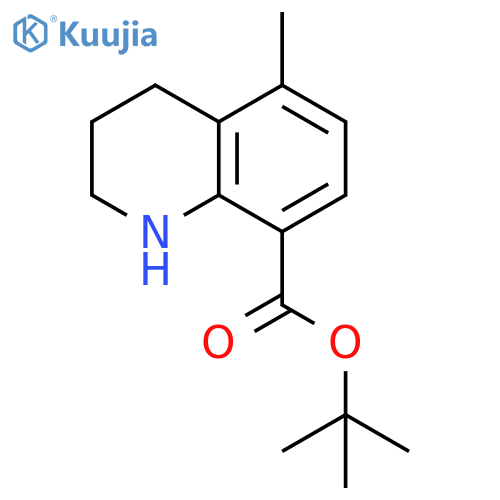 8-Quinolinecarboxylic acid, 1,2,3,4-tetrahydro-5-methyl-, 1,1-dimethylethyl ester structure
