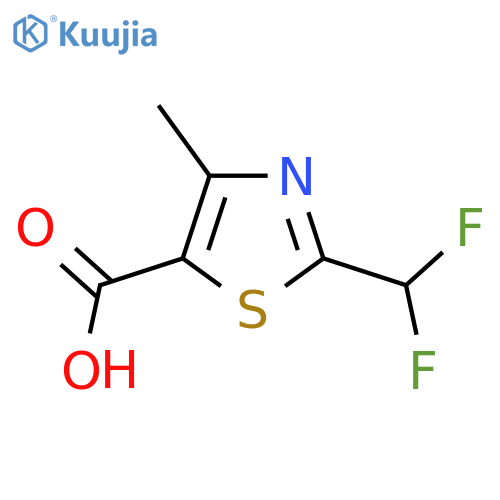 2-(Difluoromethyl)-4-methyl-1,3-thiazole-5-carboxylic acid structure
