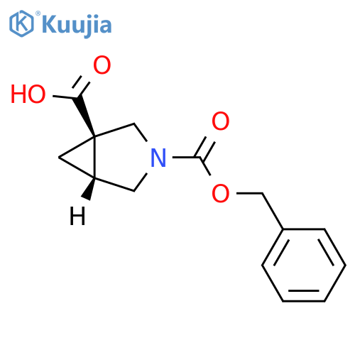 3-Azabicyclo[3.1.0]hexane-1,3-dicarboxylic acid, 3-(phenylmethyl) ester, (1R,5R)-rel- structure