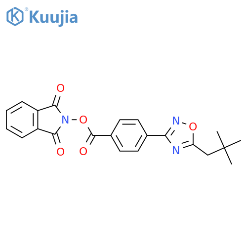 1,3-dioxo-2,3-dihydro-1H-isoindol-2-yl 4-[5-(2,2-dimethylpropyl)-1,2,4-oxadiazol-3-yl]benzoate structure