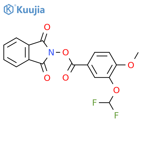 1,3-dioxo-2,3-dihydro-1H-isoindol-2-yl 3-(difluoromethoxy)-4-methoxybenzoate structure