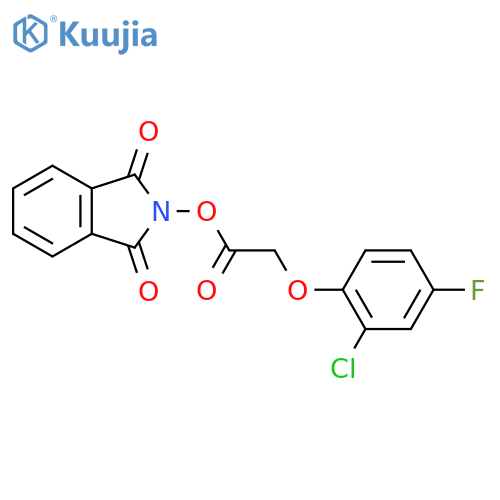 1,3-dioxo-2,3-dihydro-1H-isoindol-2-yl 2-(2-chloro-4-fluorophenoxy)acetate structure