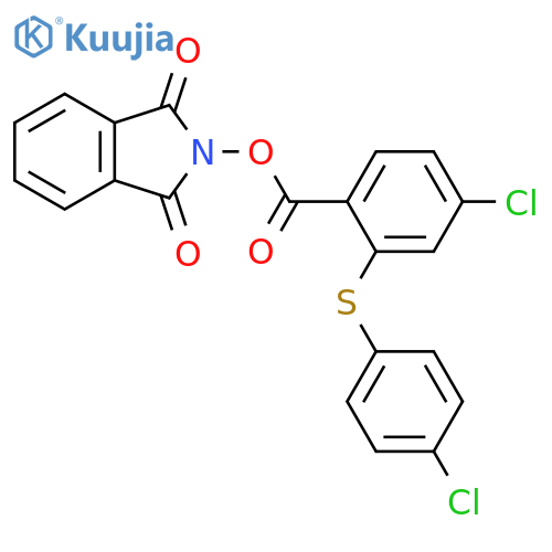 1,3-dioxo-2,3-dihydro-1H-isoindol-2-yl 4-chloro-2-[(4-chlorophenyl)sulfanyl]benzoate structure
