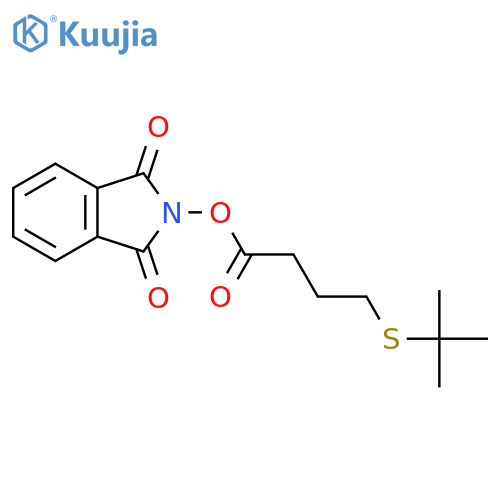 1,3-dioxo-2,3-dihydro-1H-isoindol-2-yl 4-(tert-butylsulfanyl)butanoate structure