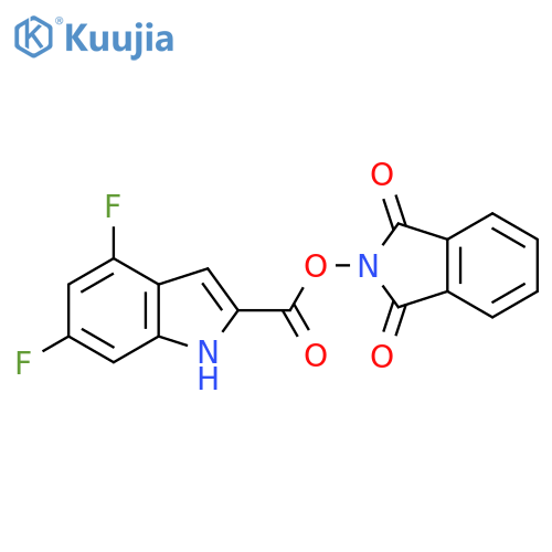 1,3-dioxo-2,3-dihydro-1H-isoindol-2-yl 4,6-difluoro-1H-indole-2-carboxylate structure