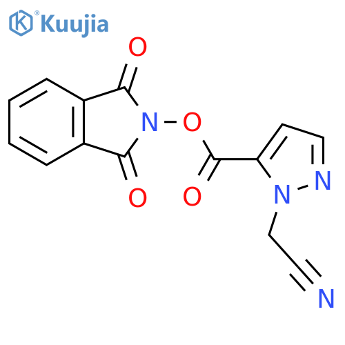 1,3-dioxo-2,3-dihydro-1H-isoindol-2-yl 1-(cyanomethyl)-1H-pyrazole-5-carboxylate structure